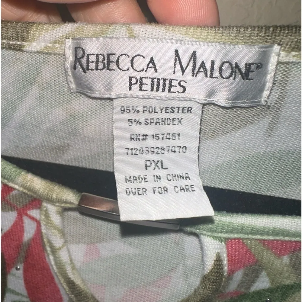 Rebecca Malone Tropical Long Sleeve Sweater Plus Extra Large - Image 5