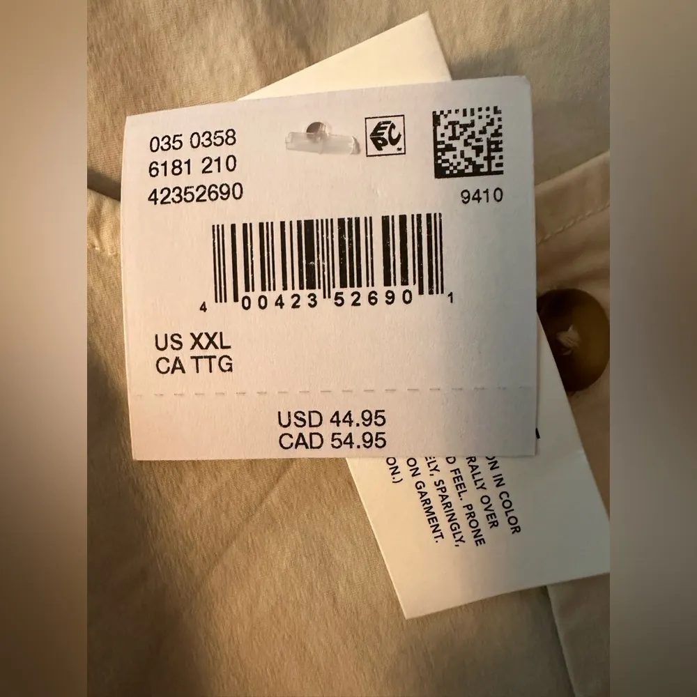 American Eagle Button Down Scalloped Sleeveless Beige Top NWT - Image 5