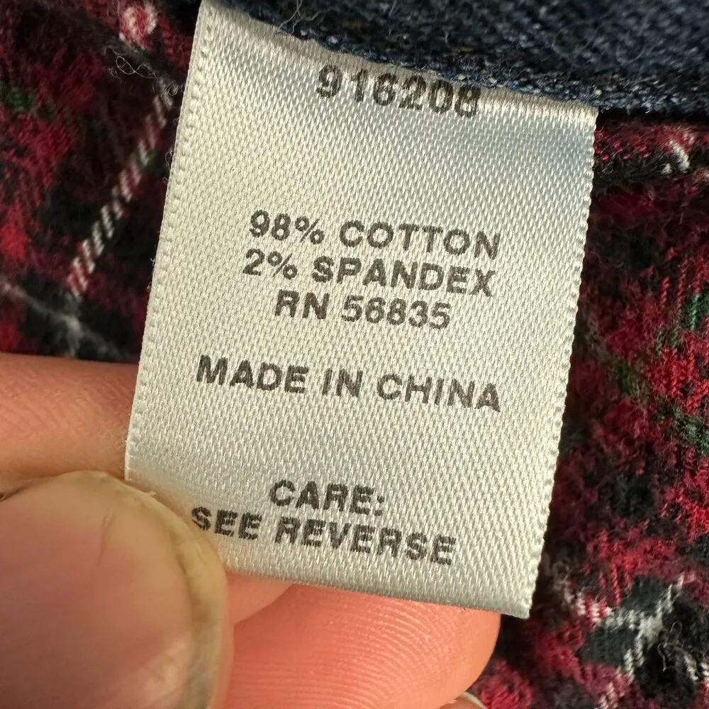 Cabela's Casuals Women's Jeans Size 16 Reg Plaid Lining 98% Cotton 2% Spandex - Image 5