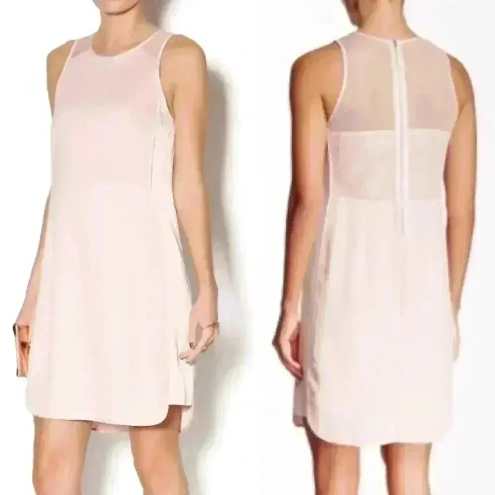 NWT Rebecca Taylor Victorian Rose Sleeveless Mod Mesh Mini Dress Size 2 - Image 2