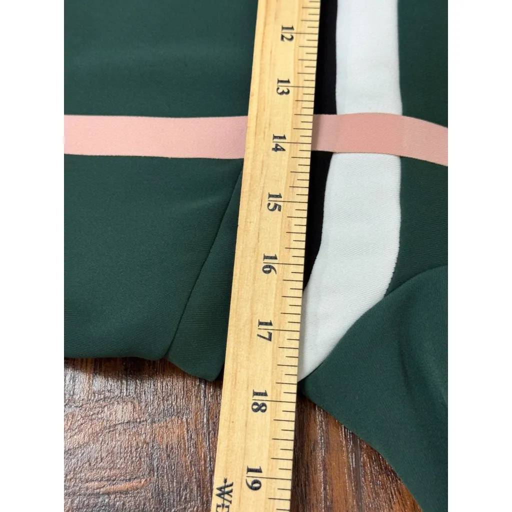 Cop.Copine Paris Ogawa Dress M Green Black Red block Modern Shift 3/4 Sleeve Size M - Image 8