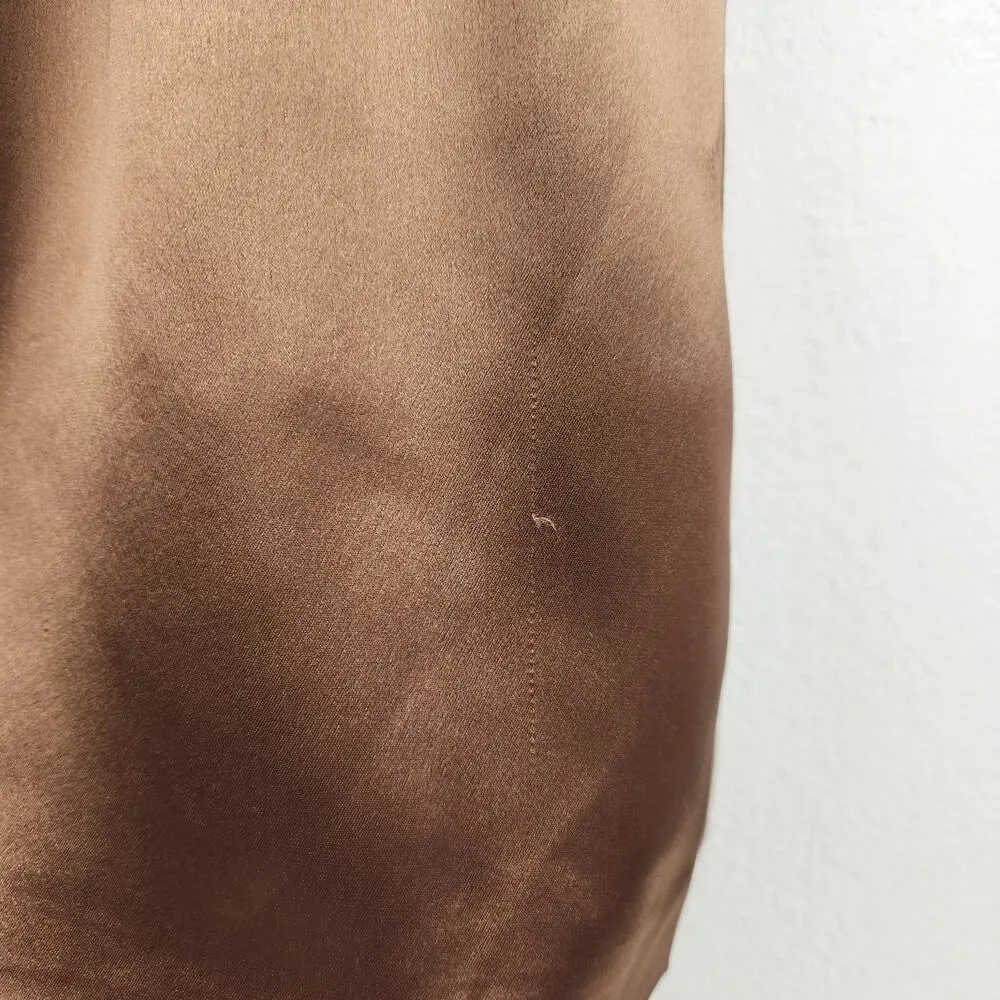 Retrofete Easton Mini Dress in Cognac Brown Size Large NWT Chain Straps - Image 14