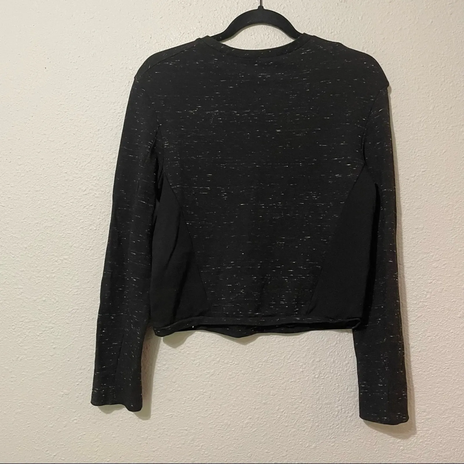 Aritzia Wilfred Grey Space Die Cropped Crew Neck Sweater Womens XS Pullover - Image 7
