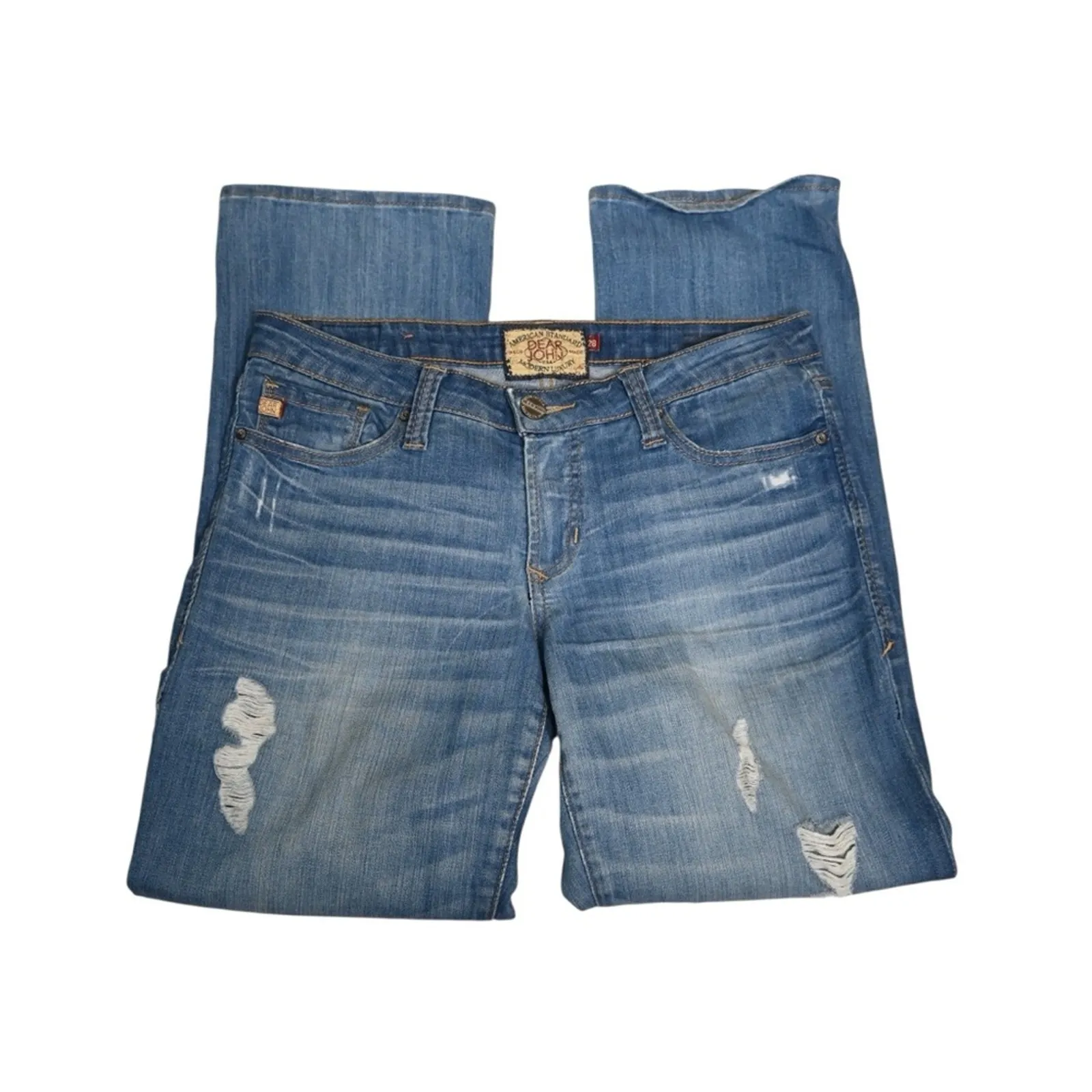 Dear John Womens 28 Straight Leg Distressed Jean - Image 4