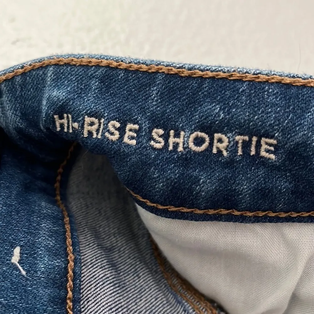 Womens Size 0 Hi-Rise Shortie Shorts Distressed Blue Jean Fray - Image 10