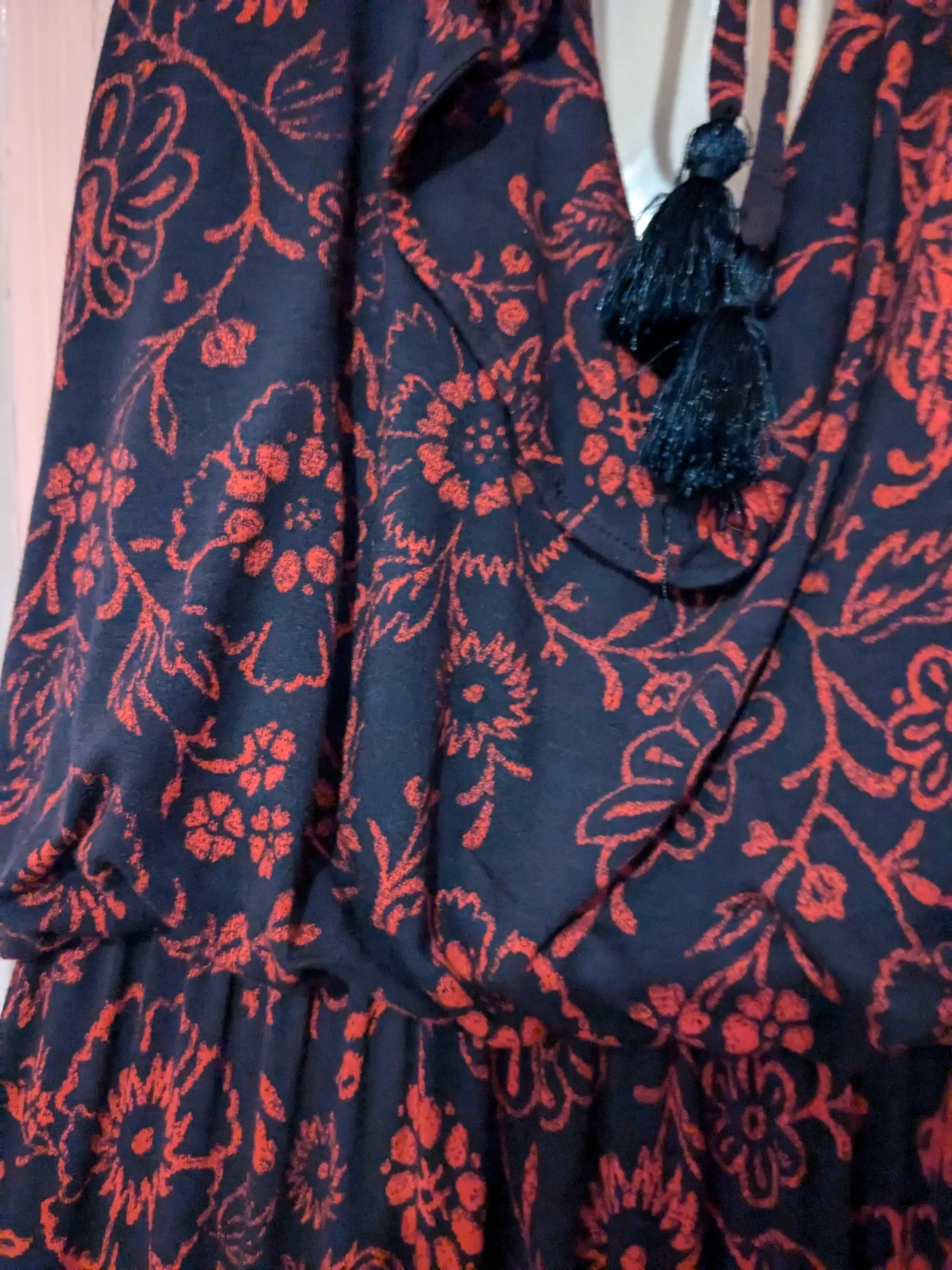 Red And Black Maxi Dress Large Petite - Image 4