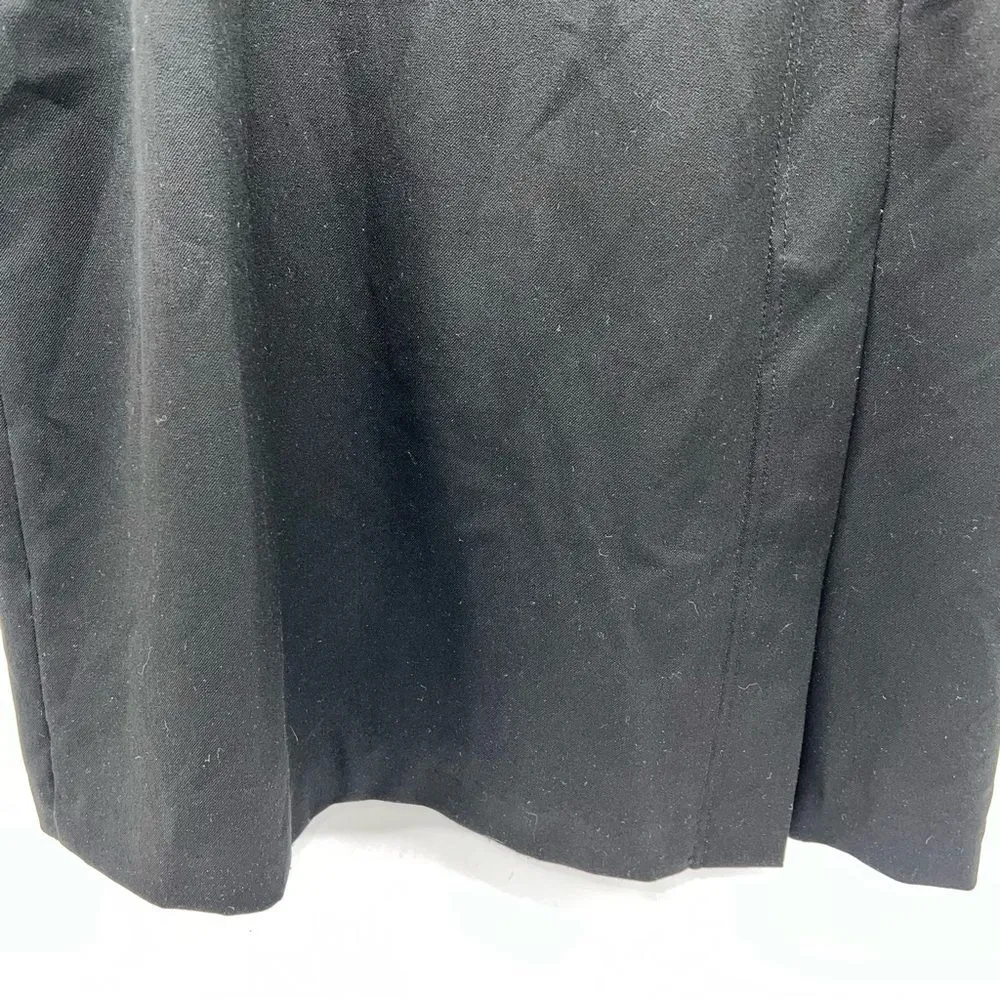 Nanette Lepore Black Pencil Skirt w/Front/Back Slits that Button Closed/Open-10 - Image 8