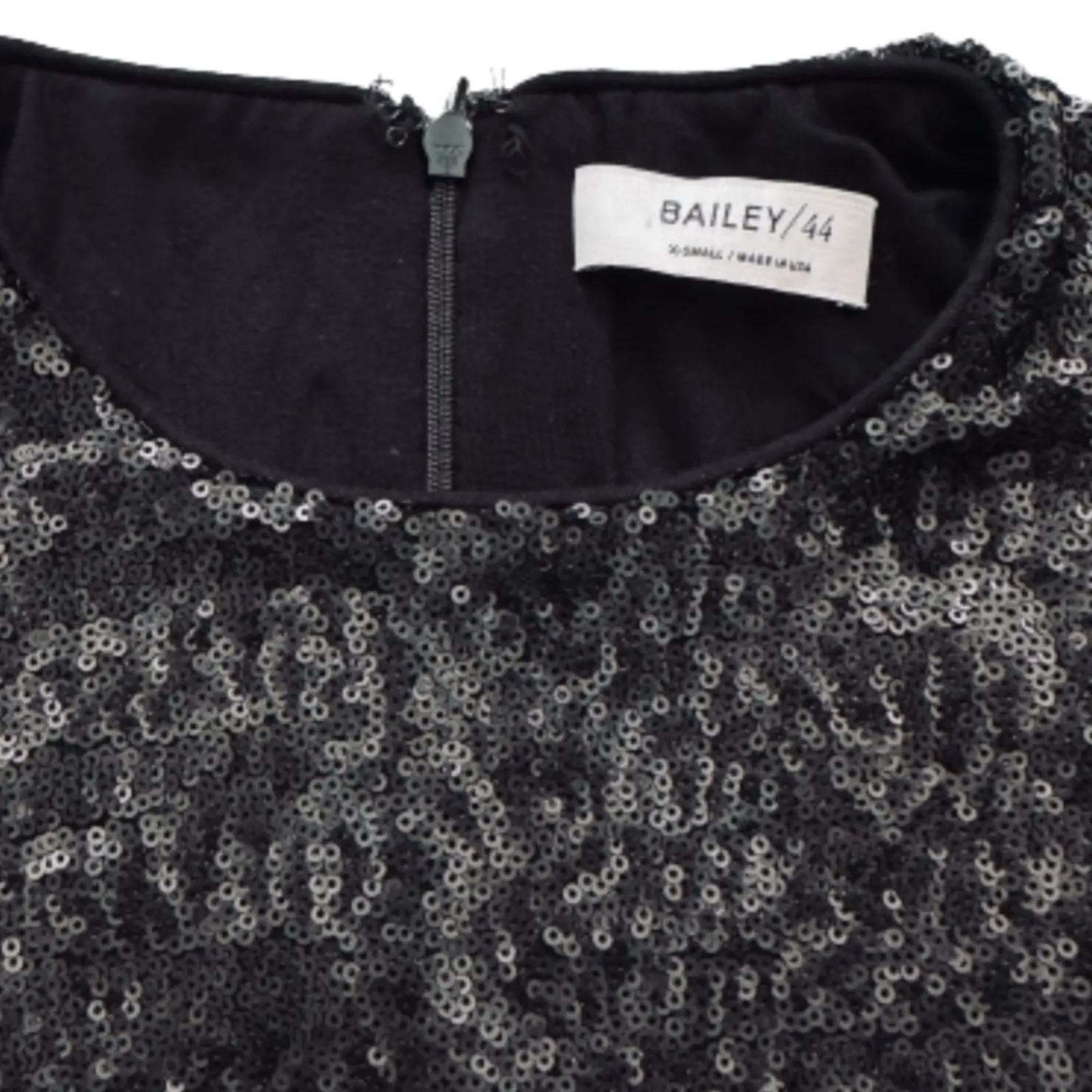 Bailey 44 Top Celebration Black Sequined Crewneck Short Sleeve T-Shirt Size XS - Image 4