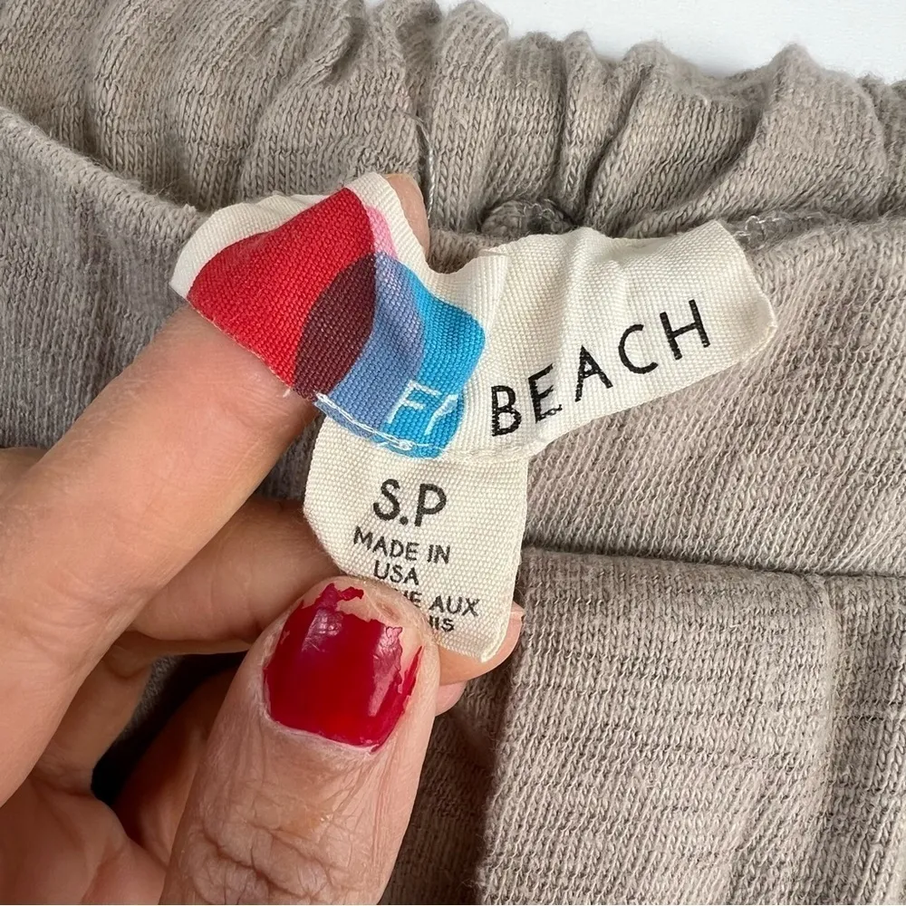 Free People Pleated Jogger Lounge Pants Olive Green Cotton Blend Size Small - Image 12