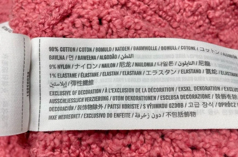 Mauve Pink Mixed Open Knit Long Sleeve Sweater Medium - Image 6