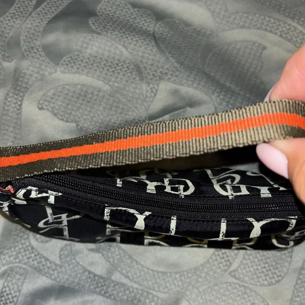 BONJOUR BRAND BLACK WITH WHITE B’s DESIGN NYLON MATERIAL RED AND GREEN&RED STRAP - Image 4