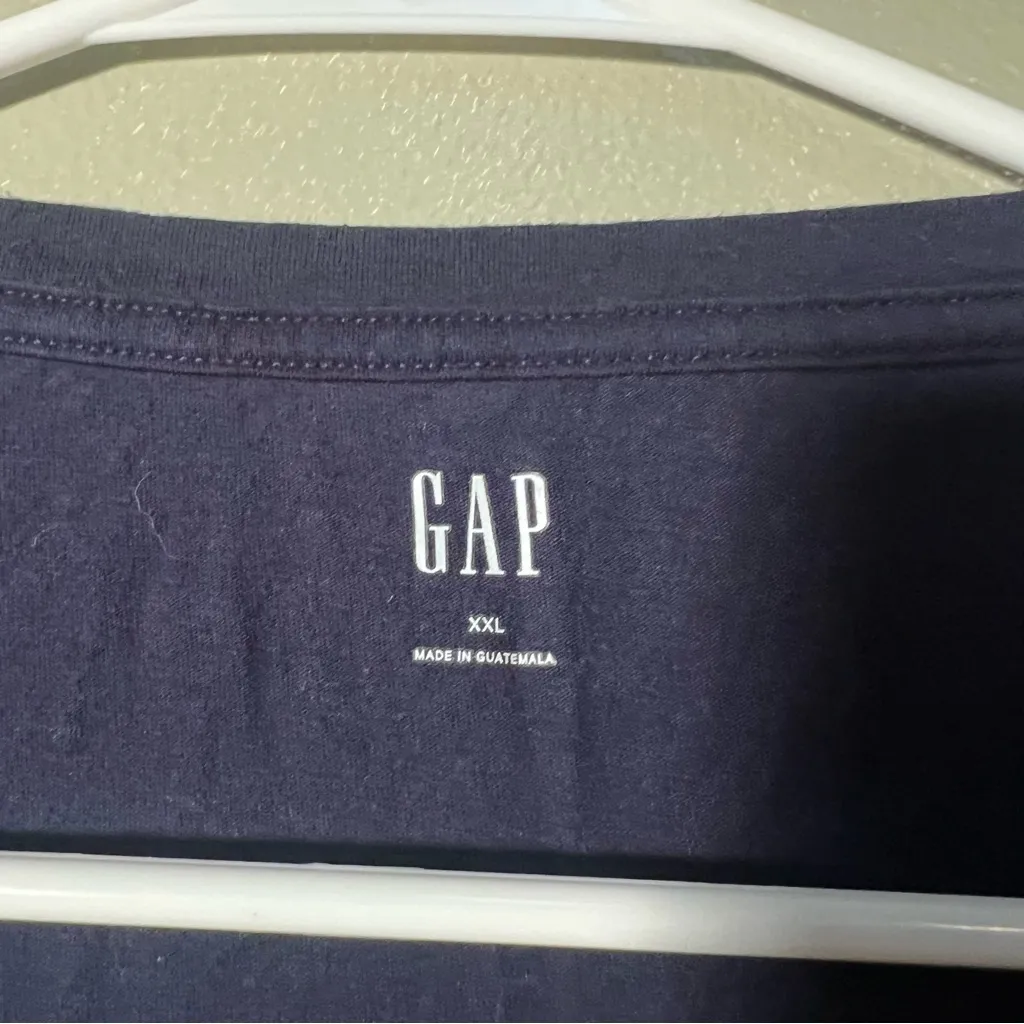 Gap Logo T-Shirt Navy Uniform White XXL - Image 10
