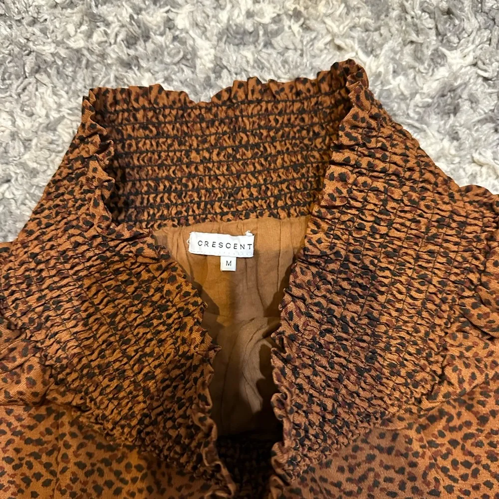 Crescent Ruffle Leopard Mini Skirt - Image 2