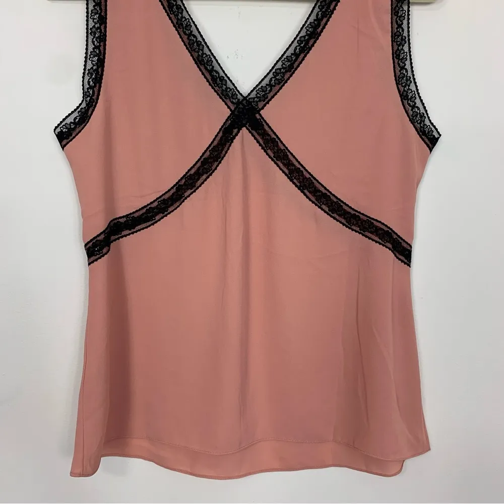NWT J. Crew Lace Insert V-Neck Camisole Pink Size 6 - Image 7