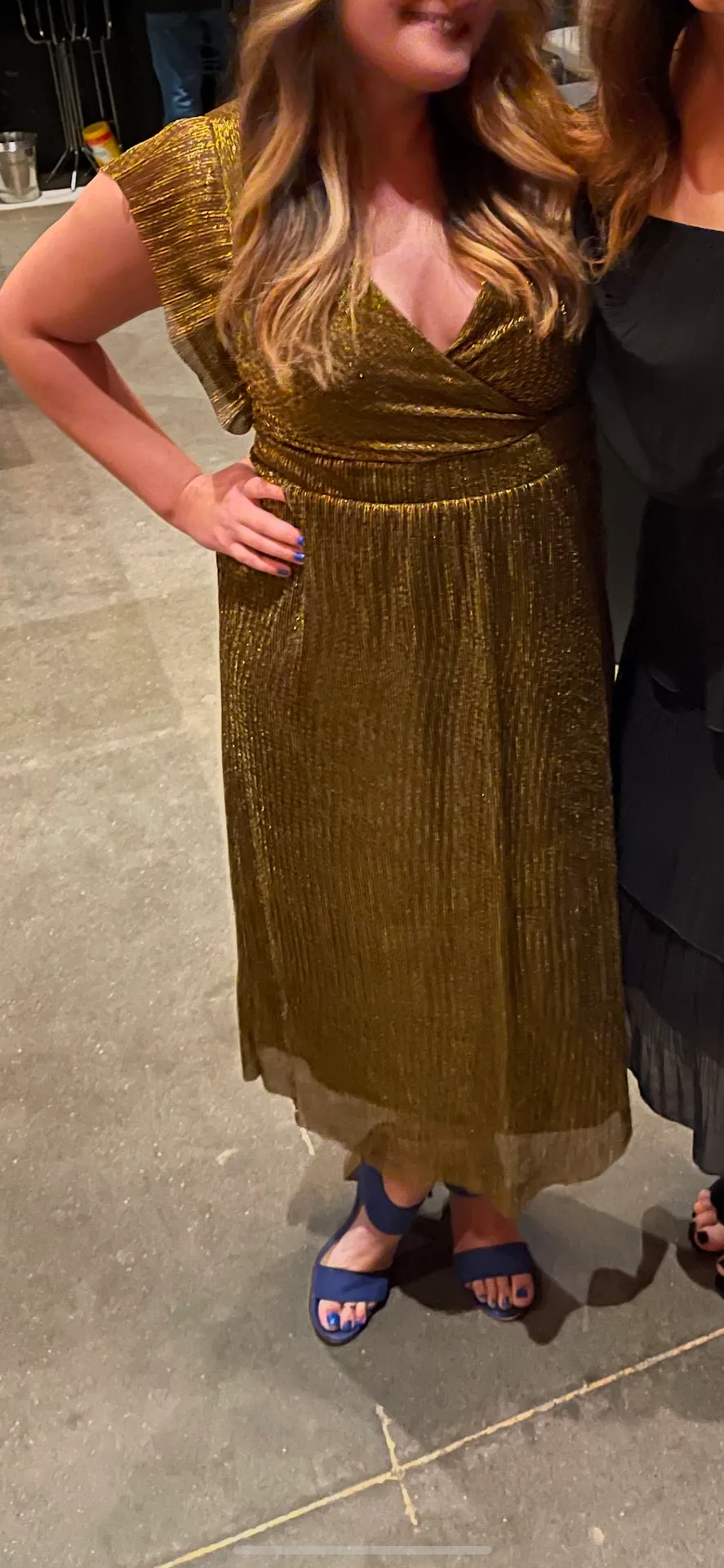 Gold Metallic Dress   - Image 2