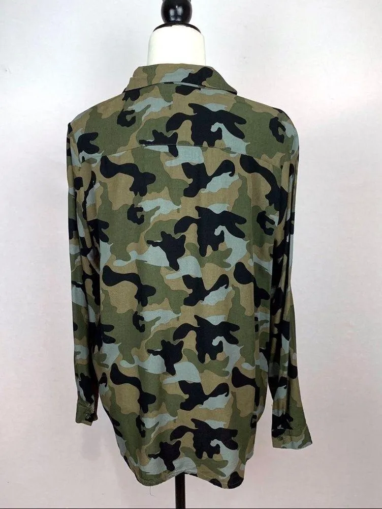 H&M Divided Button Long Sleeve Shirt Size 10 - Image 3