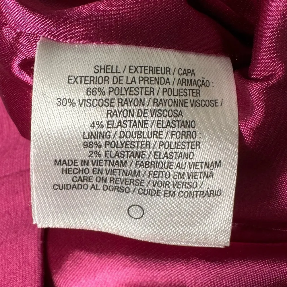 Tahari V-Neck Sleeveless Sheath Dress Berry Pink Magenta Size 10 - Image 10