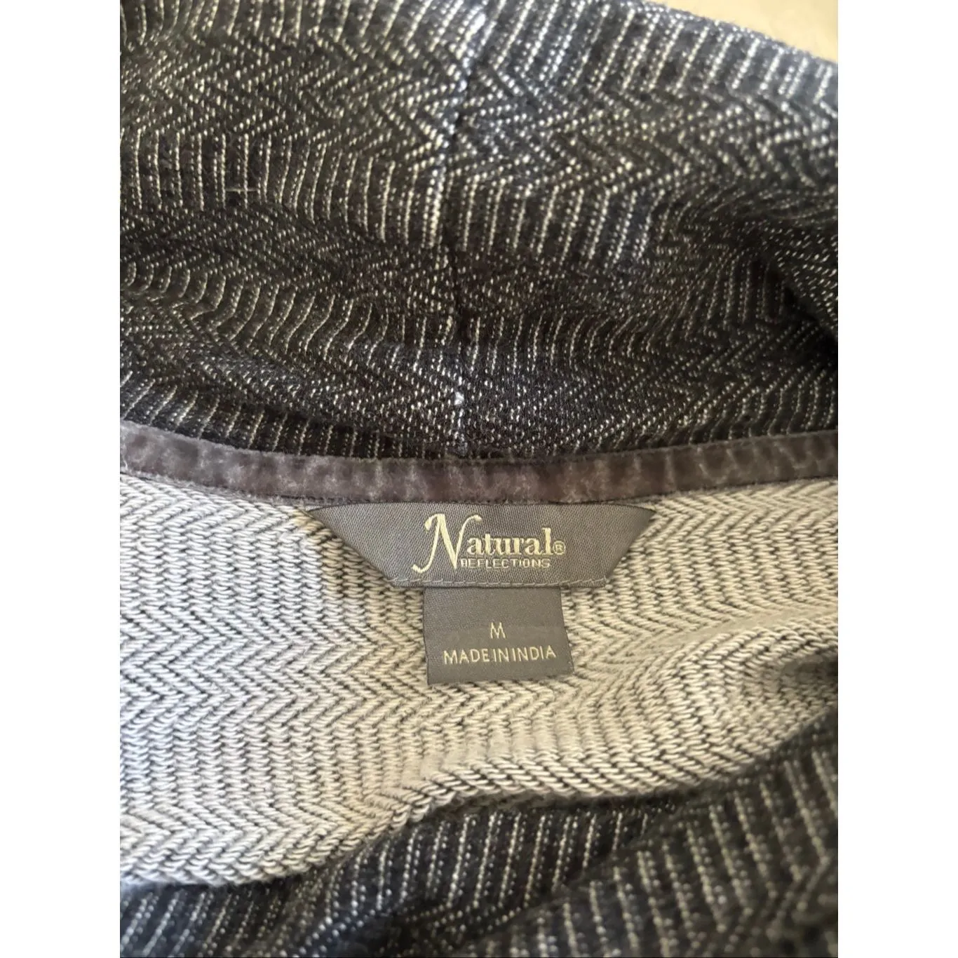 Natural Reflections Women’s Cowl Neck Boho Nordic pullover Sweater Size M Gray - Image 2