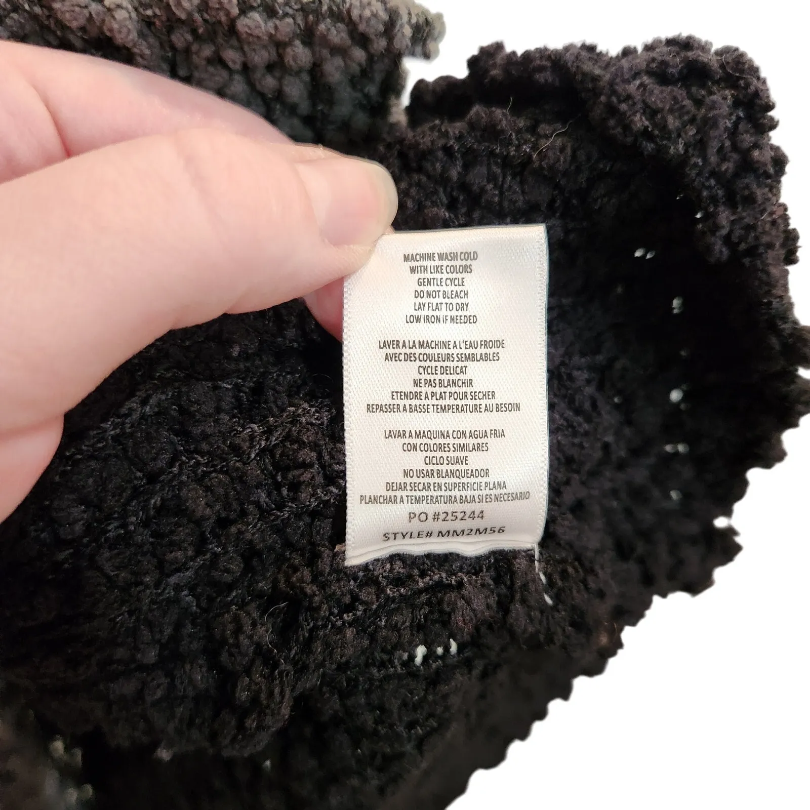 Bobeau Long Sleeve Crew Neck Popcorn Knit Cozy Pullover Sweater Gray Black Large - Image 8