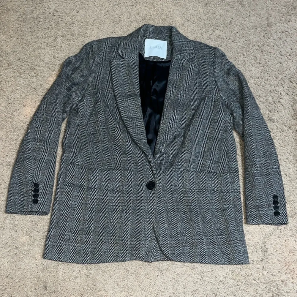 Ba&Sh Leto‎ Marron Lady Coat Blazer Jacket Academia Old Money Virgin Wool 1 US 6 - Image 4