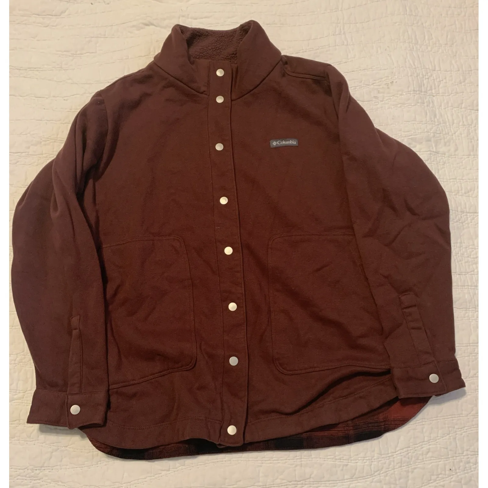 Columbia Hart Mountain Shirt Jacket Womens XXL  Snap Button Up Cotton - Image 2