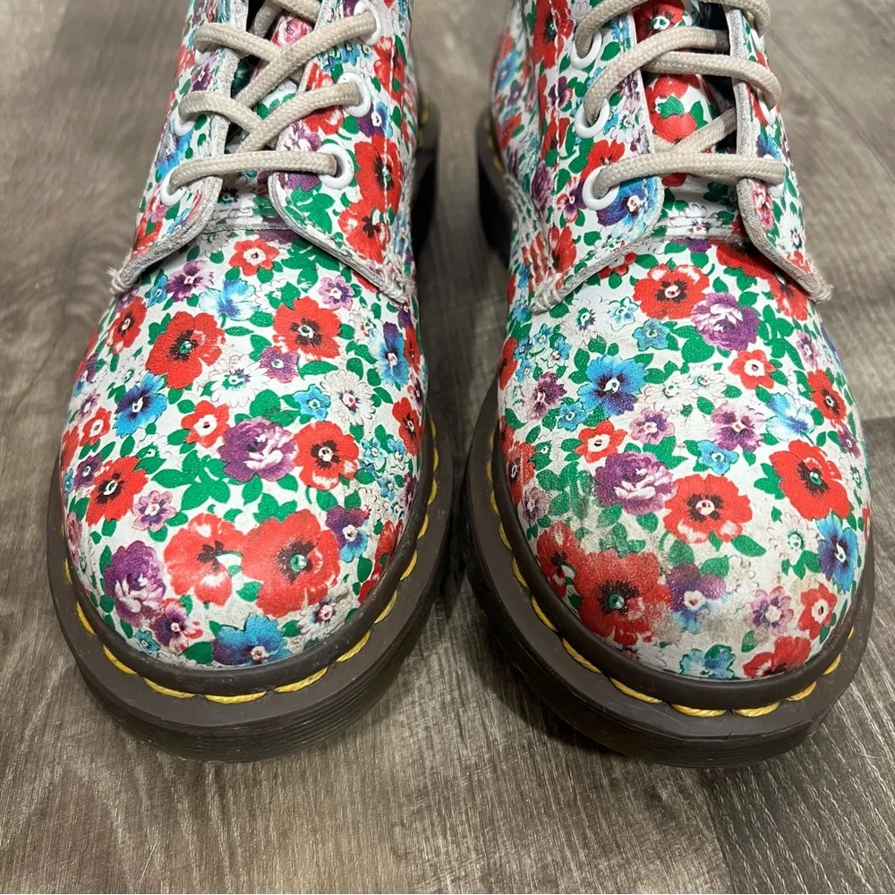 Dr. Martens White Wild Poppy Floral 1460 Pascal Boots - Image 15