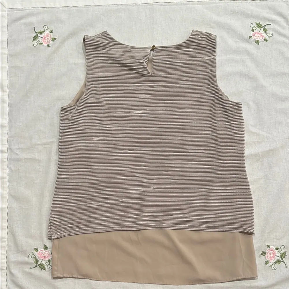 Calvin Klein Tan/Golden Sleeveless Top - Image 6