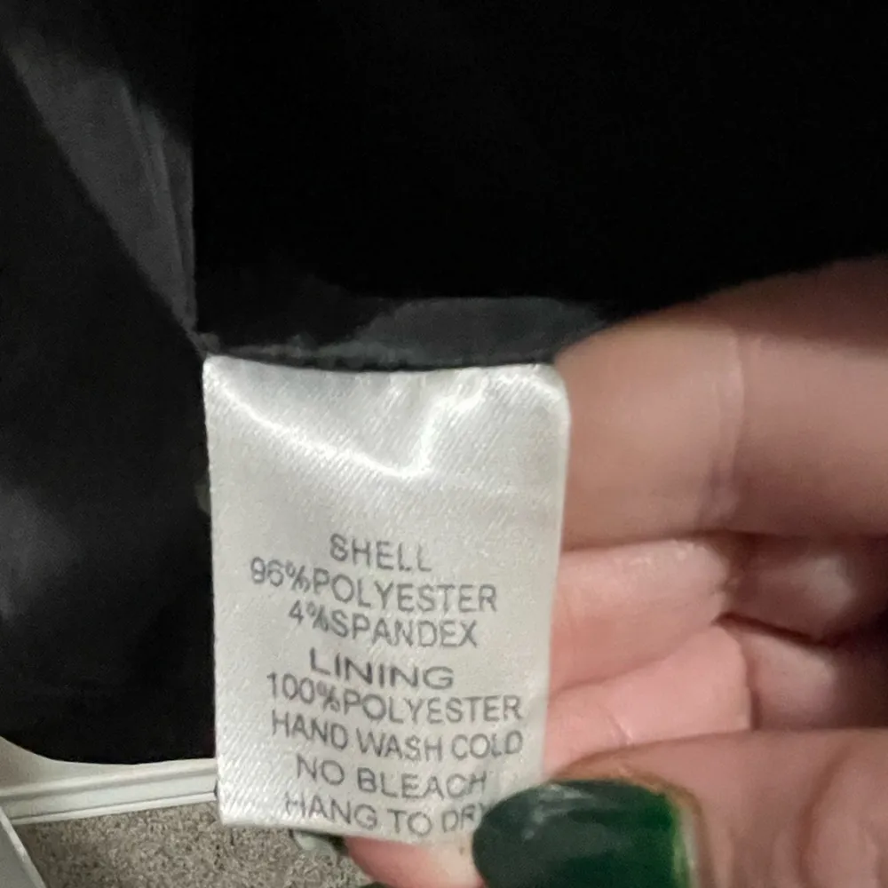 Why Dress Black Blazer Medium Pearl Embellished Edgy Studded Classic Elegant NWT - Image 14