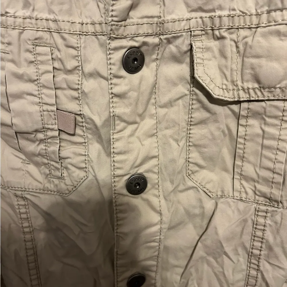 Esprit 68 beige cargo jacket size small - Image 3
