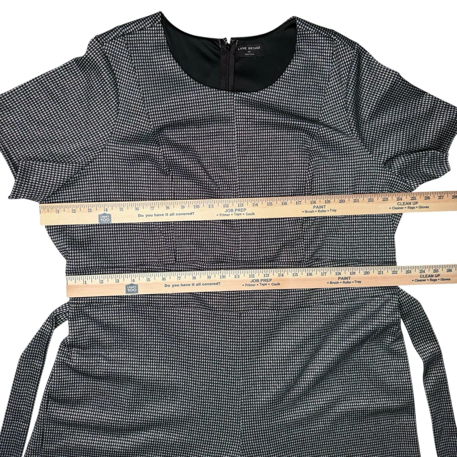 Lane Bryant Lena Jumpsuit Romper Houndstooth 24 Long Wide Leg Career One‎ Piece - Image 10