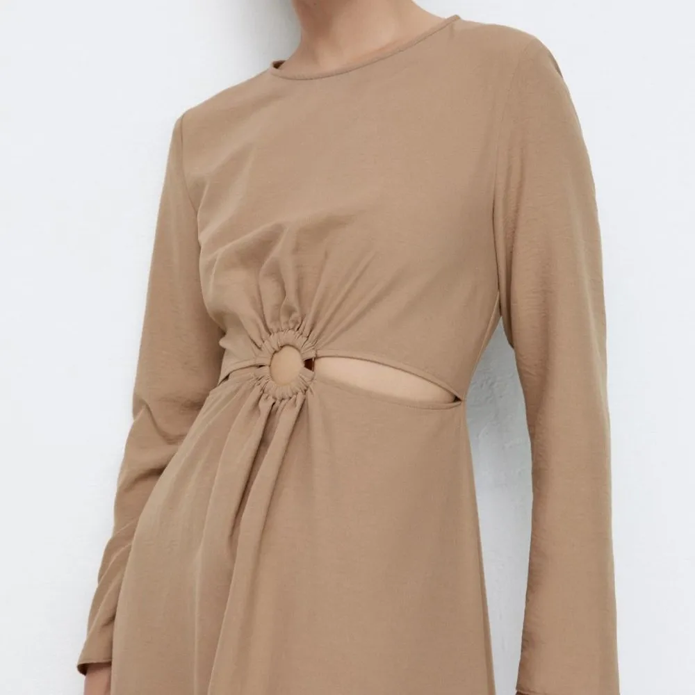 ZARA CUT OUT BUCKLE DRESS - Image 2