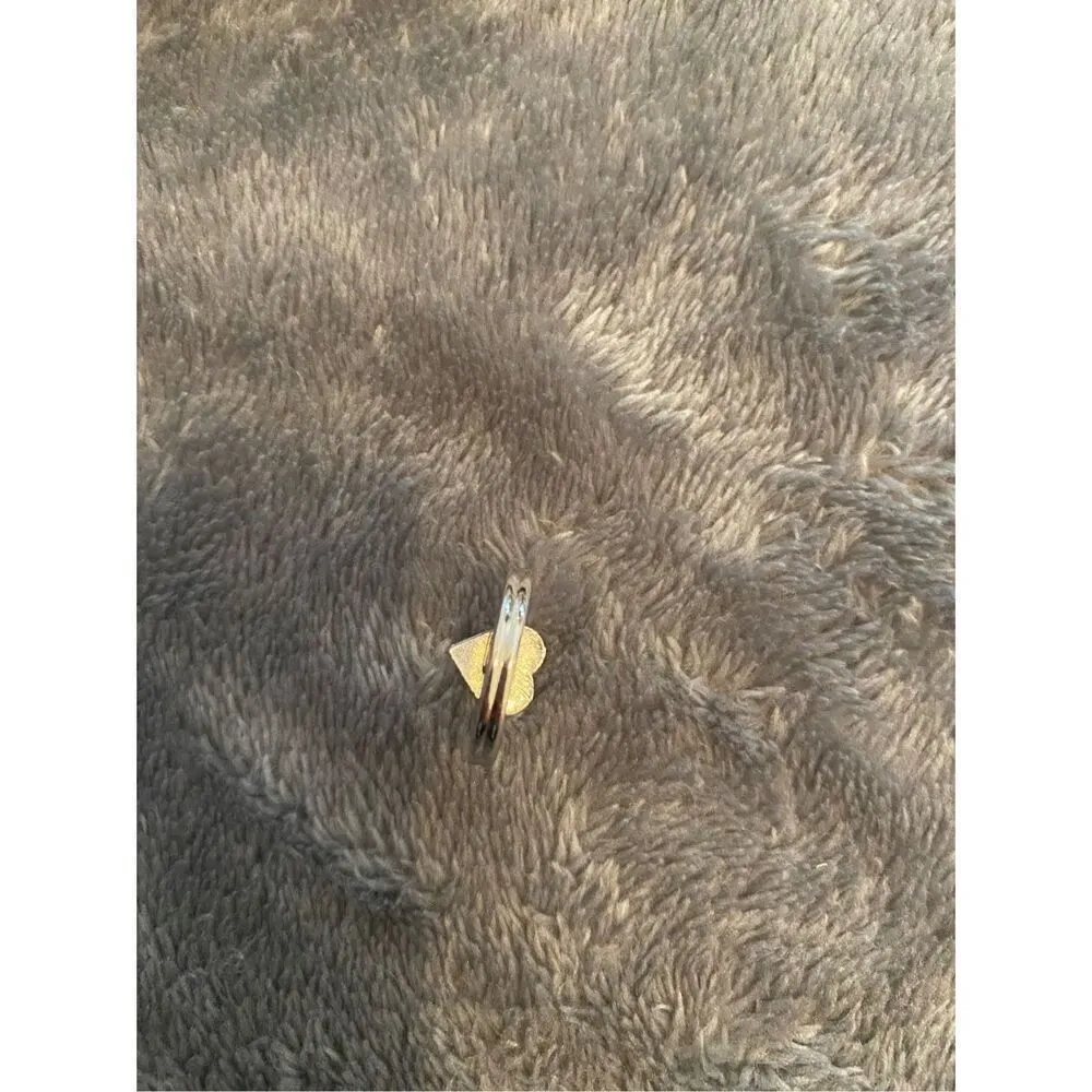 Vintage Silver Tone Heart Gemstone Ring Jewelry - Image 4