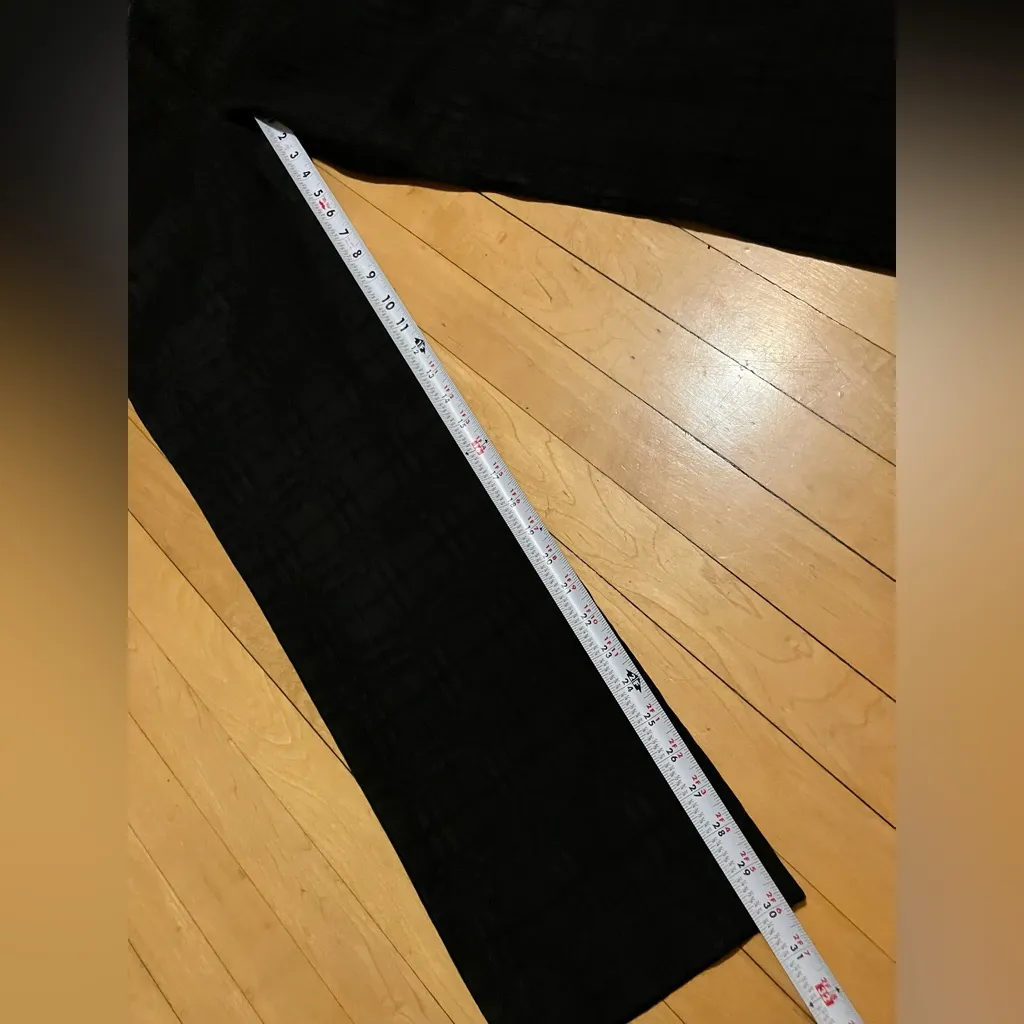 Burberry  London Solid Black Plaid Pants - Image 9