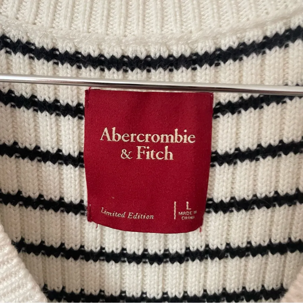 Abercrombie & Fitch Limited Edition Striped Sweater Vest Sleeveless Midi Dress - Image 4