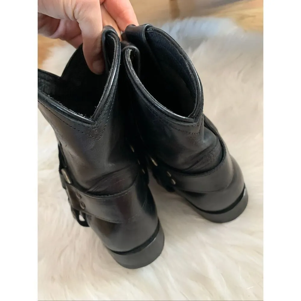 Frye Wyatt Harness Boot Black Size 8.5 leather women’s - Image 5