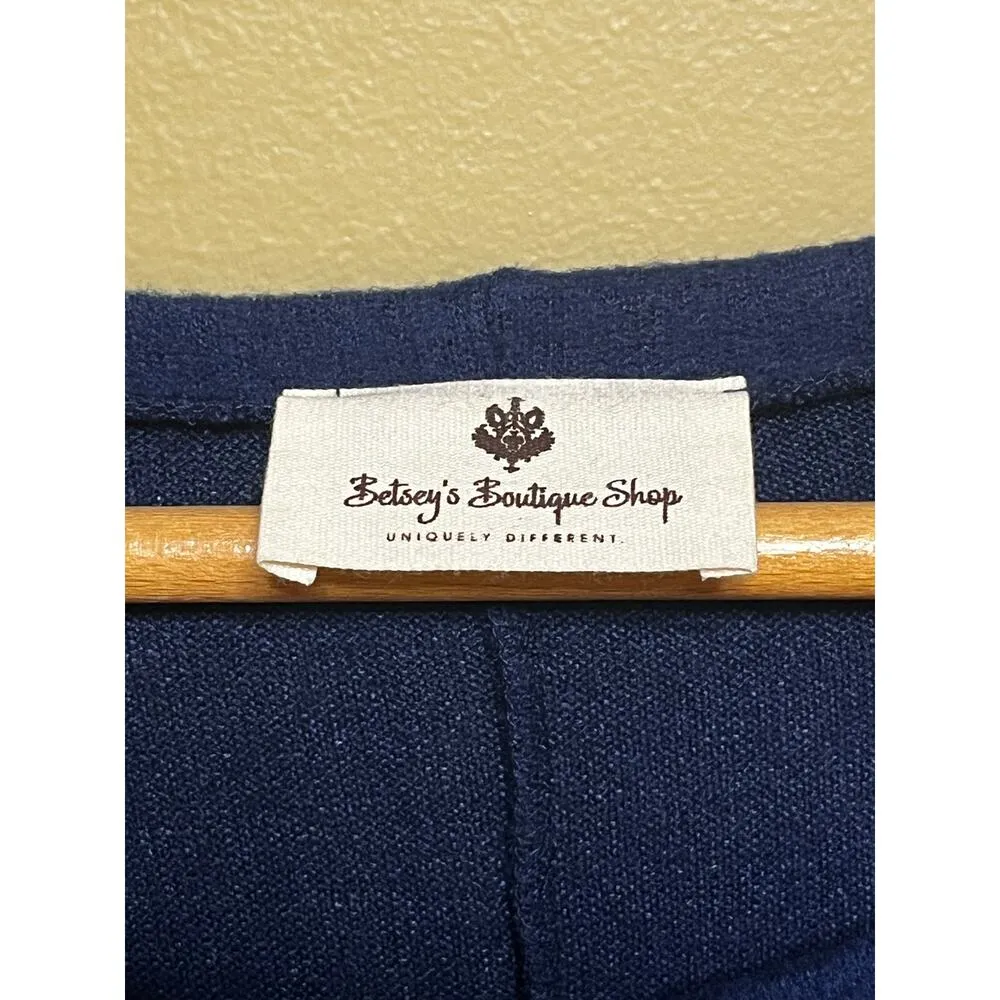Betsey’s Boutique Shop Size Medium Dress Blue - Image 3