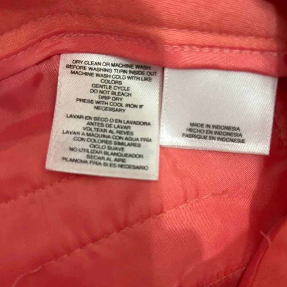 NWT Anne Klein Coral Linen Blend Tailored Trouser Shorts Sz 8 Minimalist Capsule - Image 4