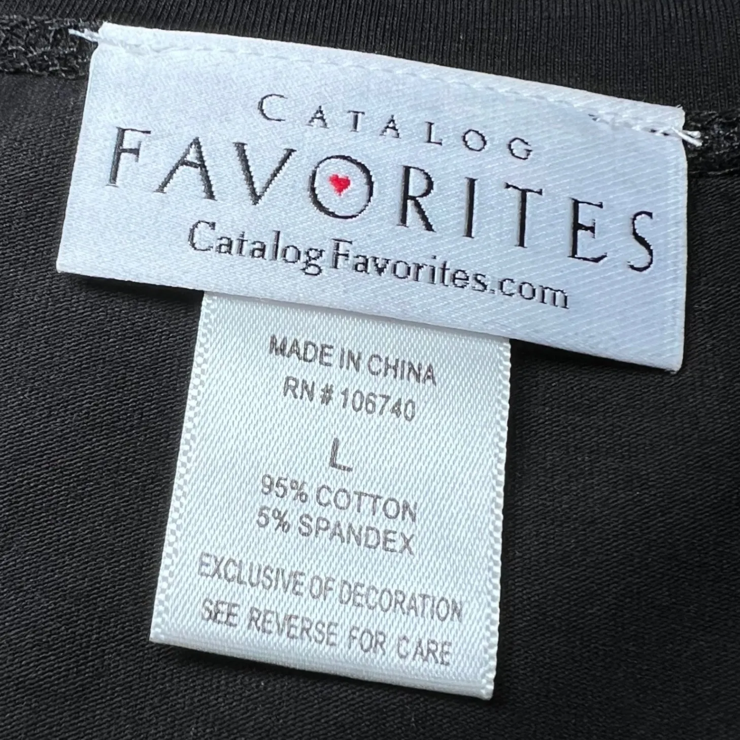 Catalog Favorites Rhinestone Cat Shirt Womens Large Long Sleeve Pets Cute Kitten Black - Image 5