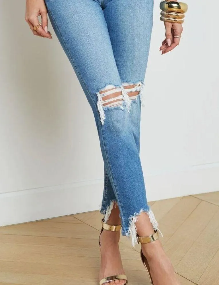 NWT L'AGENCE High Line Distressed Skinny High Rise Jean - Size 25 - Image 8
