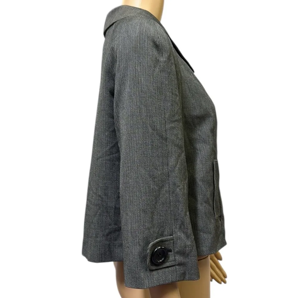 Vintage Style Co 3 Quarter Sleeve Collared Cropped Large Button Jacket Petite 12 - Image 4