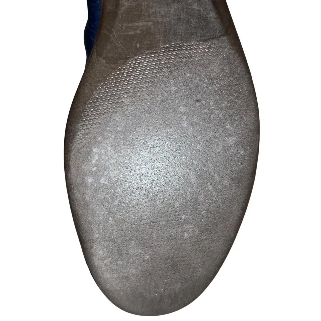 Vintage SAS Tripad Womens 7 Navy Blue Leather Slip - Image 16