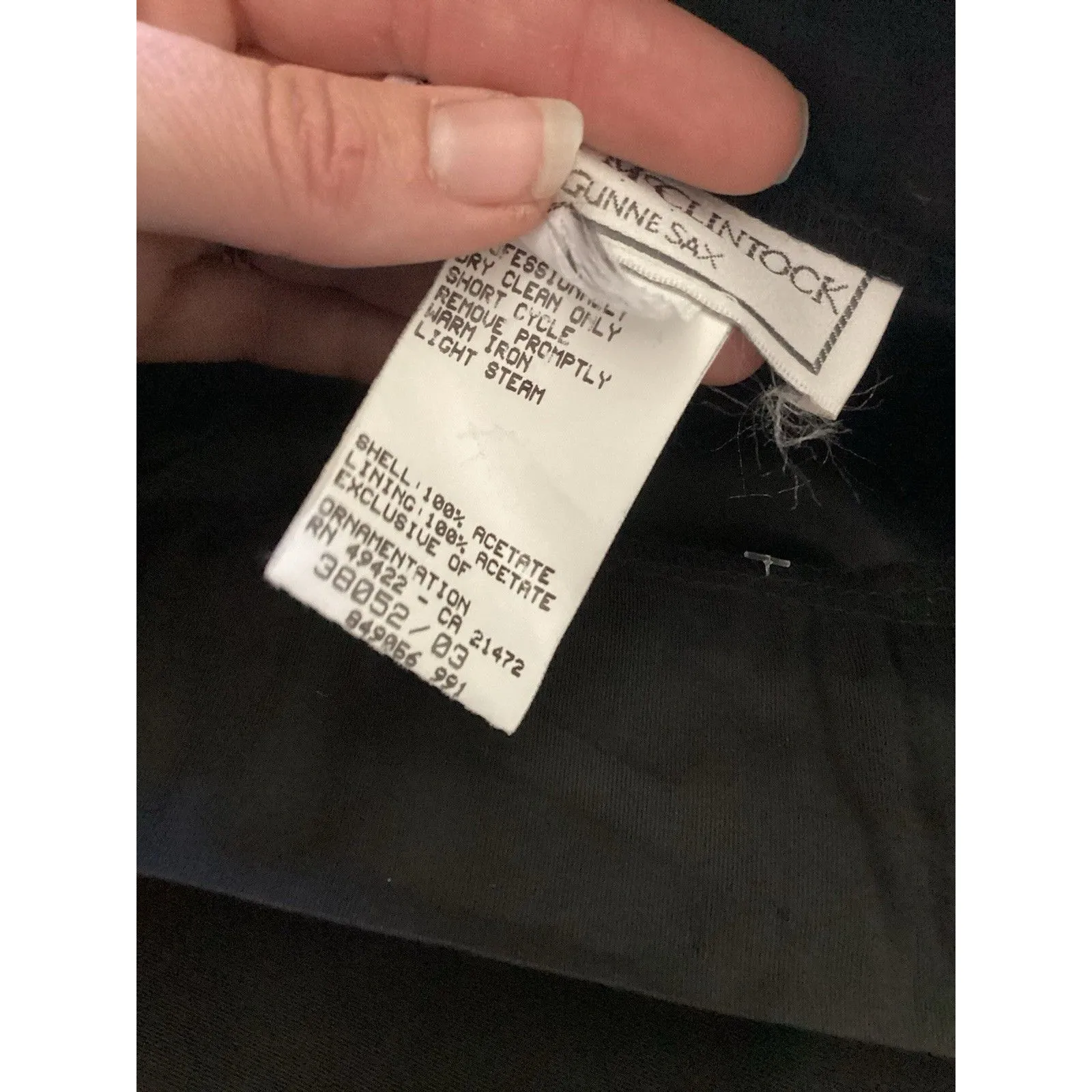 Vintage Jessica McClintock Gunne Sax Black Long Skirt Rosette on Back 4 - Image 7