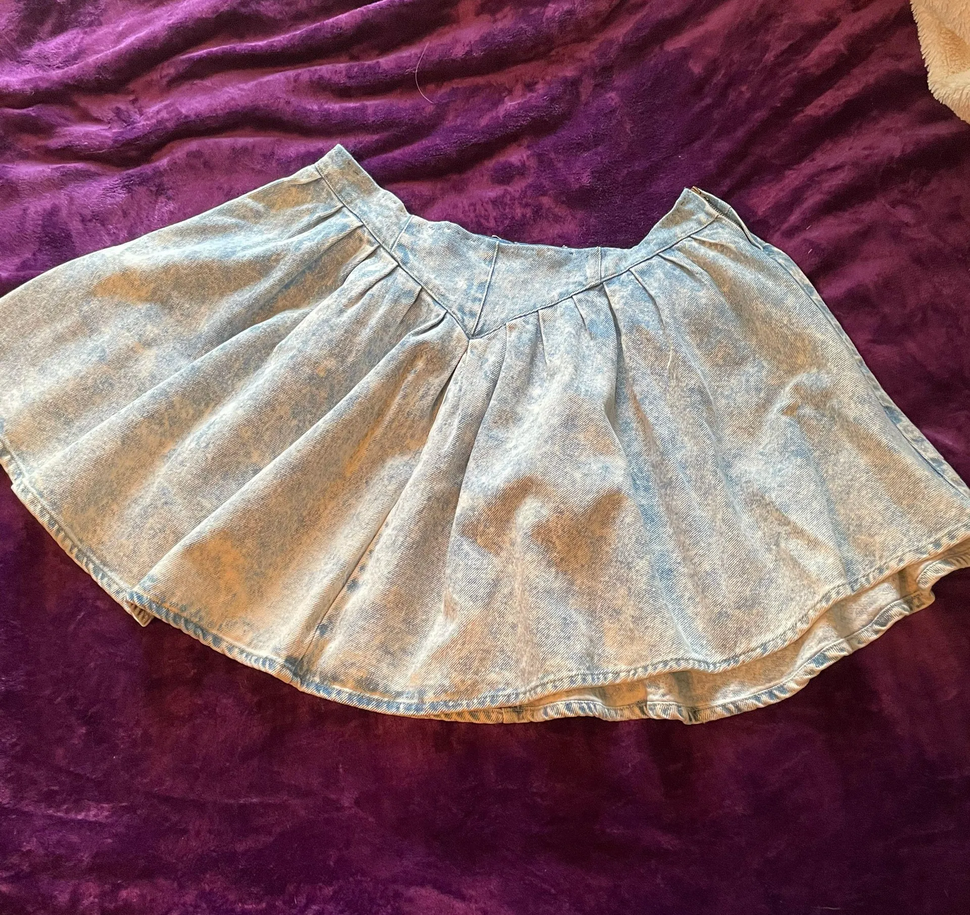 Vintage Short Jean Skirt Blue Size L - Image 2