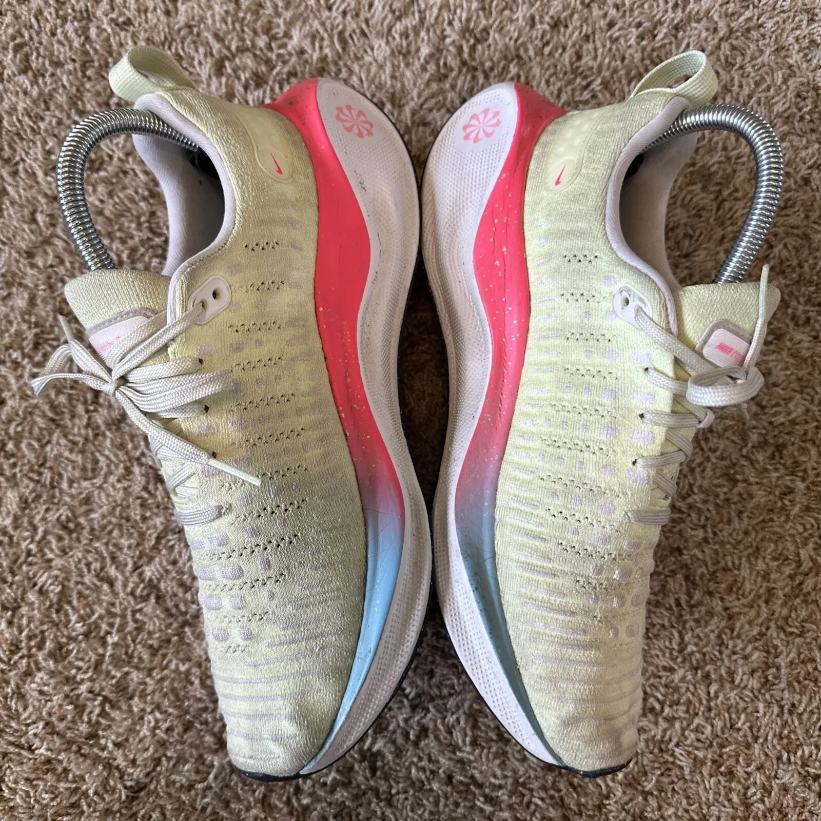 Nike ReactX Infinity Run Flyknit 4 Barely Volt Aquarius‎ Blue Size 9 FZ3968-705 - Image 7