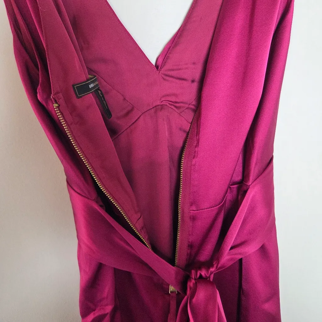 BCBGMaxAzria Magenta Silk Blouse - Image 7
