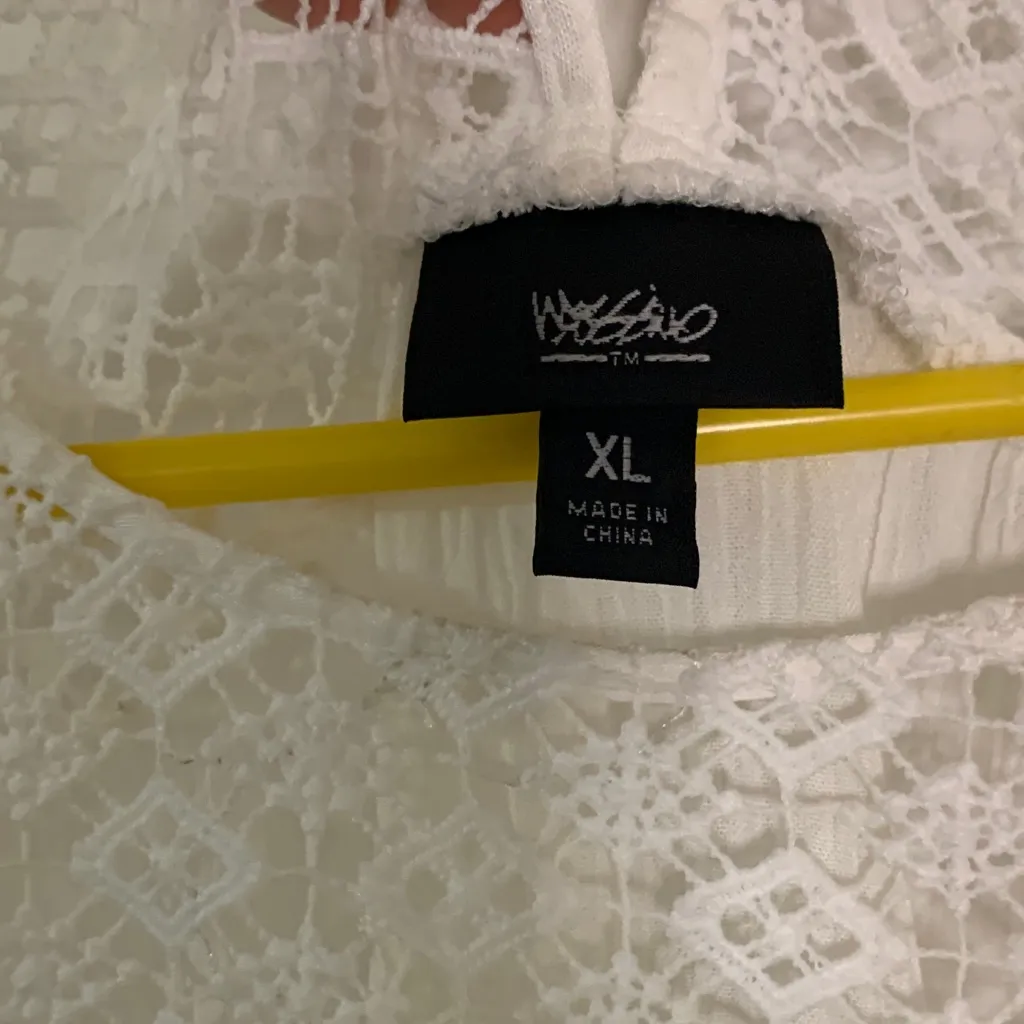 As Seen‎ On TV Cream Lace Blouse Size XL - Image 5