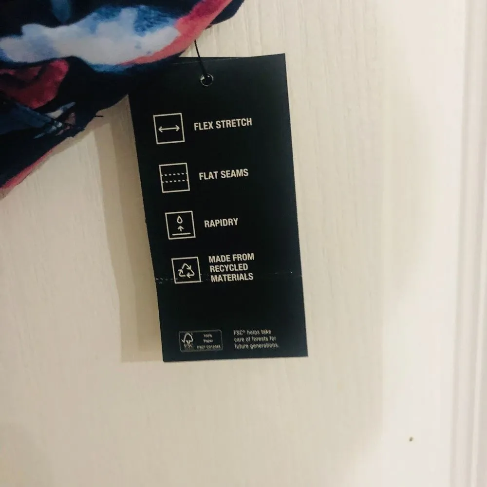 Ideology Women's Low-Impact‎ Sports Bra Painterly Black Tie Dye Plus Size 2X NWT - Image 6