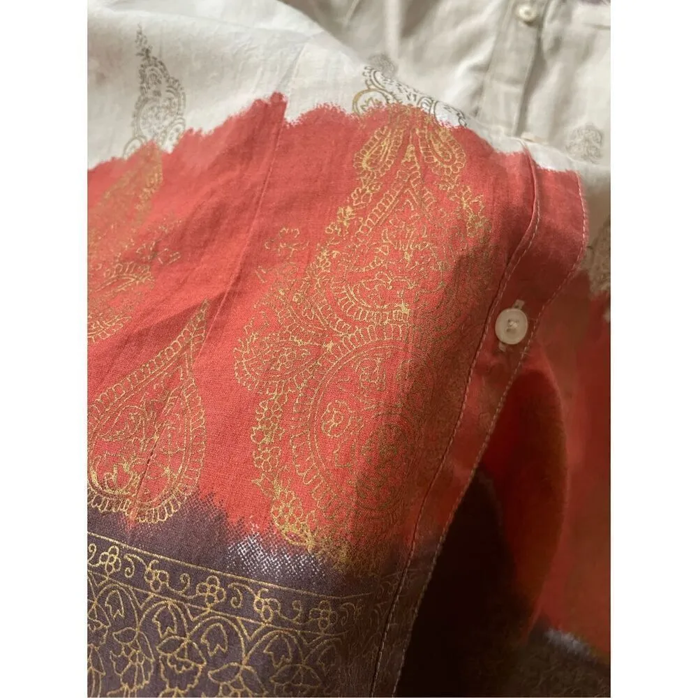 Quizz Again 100% cotton button down shirt M Orange Size undefined - Image 5