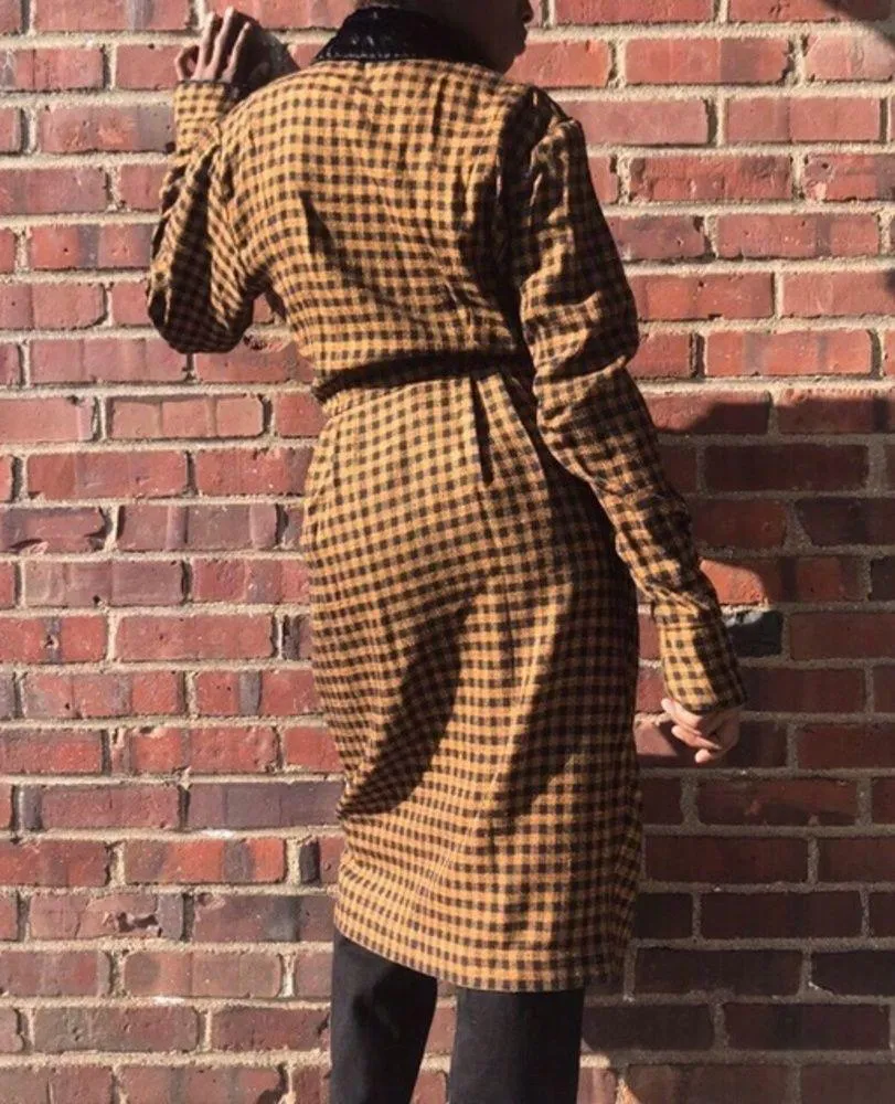 Vintage Stacey Stevens ginghams trench coat jacket Size 6 - Image 2