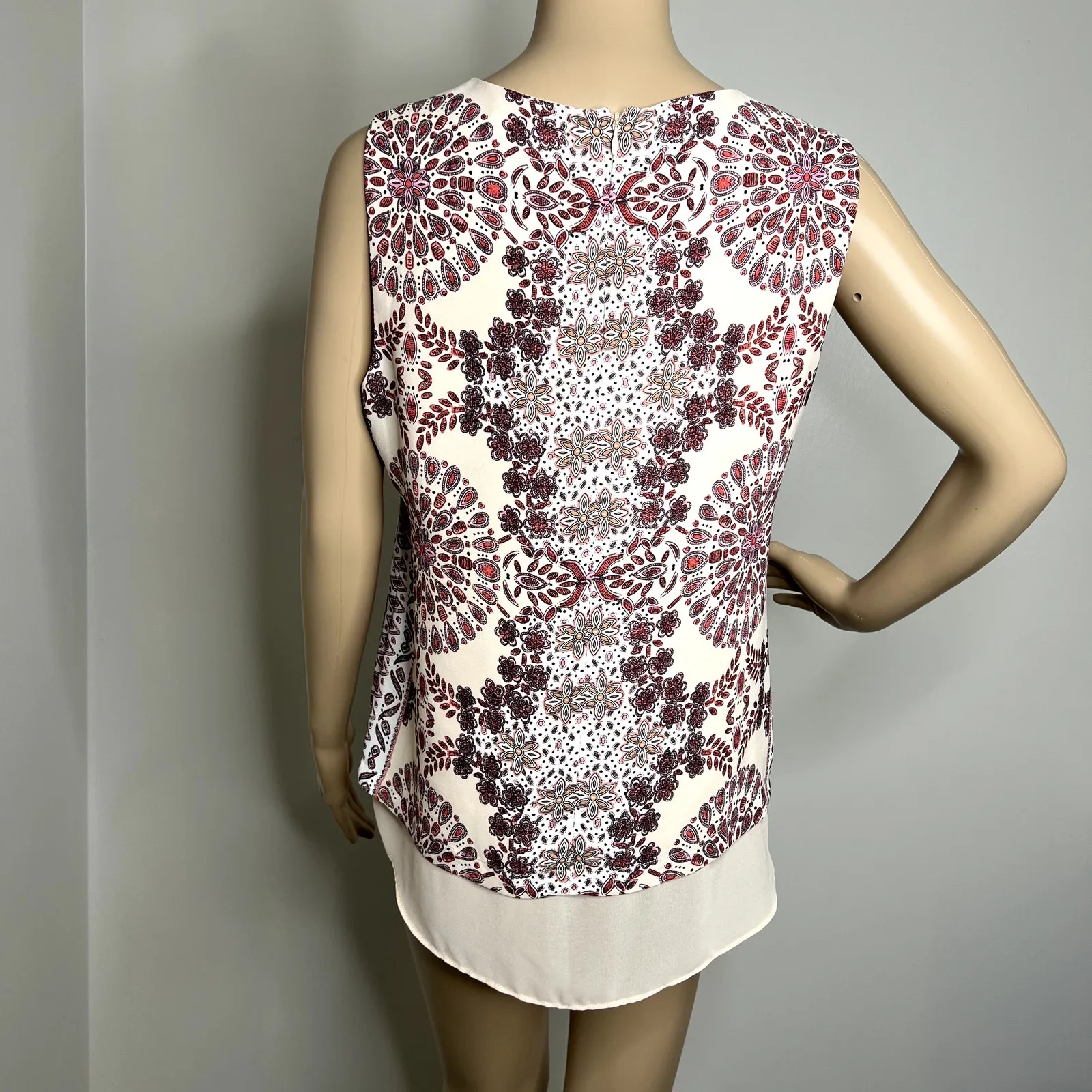 Rose + Olive Pink Patterned Tank Top - Image 3